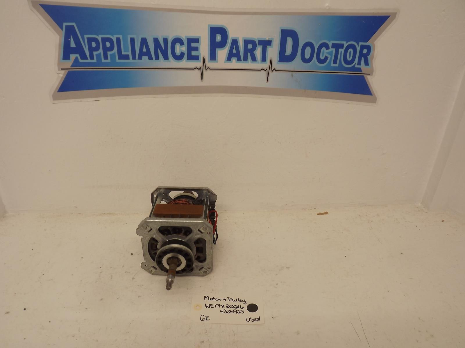 GE Washer WE17X22216 4324925 Motor & Pulley Used GE Washer WE17X22216 4324925 Motor & Pulley Used